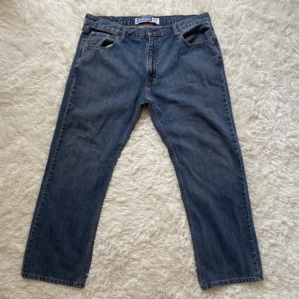 Denizen from Levis 299 Loose Fit Mens Blue Jeans 38x32 Medium Wash Cotton Denim